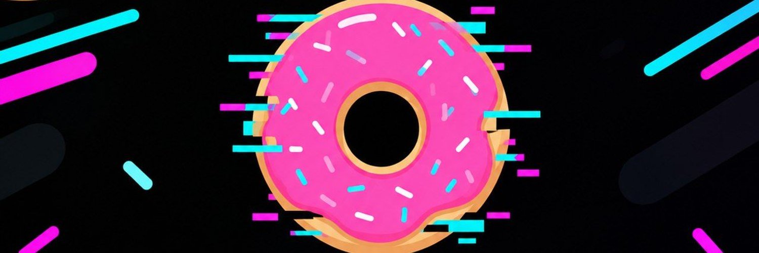 GlitchDonut banner: a pink donut with glitch lines